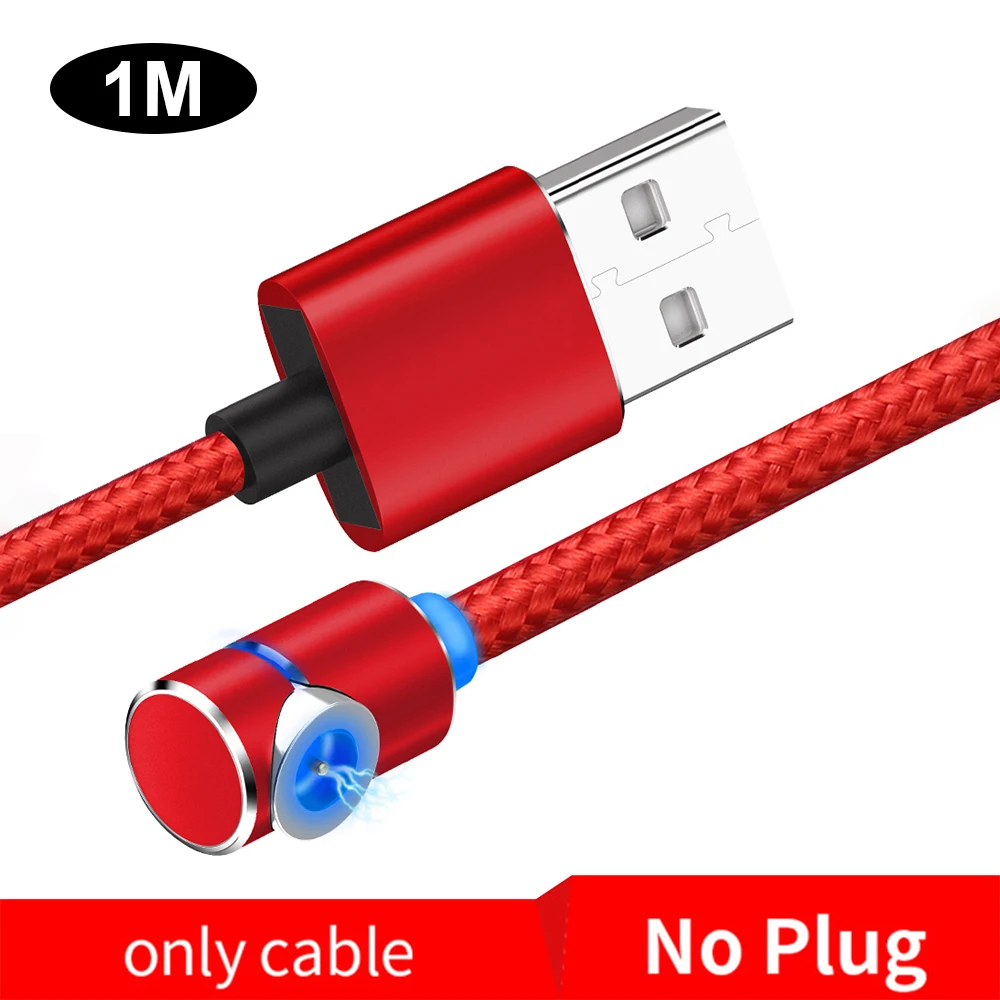 Магнитный Micro USB кабель для Redmi Note 5 Pro, быстрая зарядка, Магнитный зарядный кабель usb type C на Redmi Note 7 8, кабель для мобильного телефона - Цвет: Red