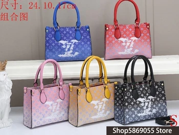 

Luxury Leather Handbags Women Bags Louis Vuitton LV- Designer Brand Women's Shoulder Bags Large Capacity Ladies Hand Bags L348