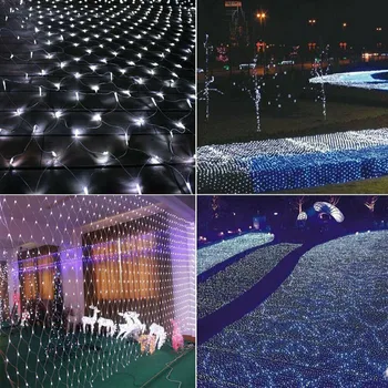 

8W 3x2m 196 Lights LED Icicle Curtain Fairy String Light Christmas Garland Wedding Garden Party Holiday Decoration Light Lamp