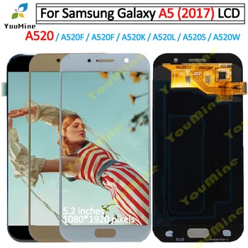 

For SAMSUNG GALAXY A5 2017 A520 LCD Display Touch Screen Digitizer A520 A520F Assembly Replacement For SAMSUNG A520 LCD