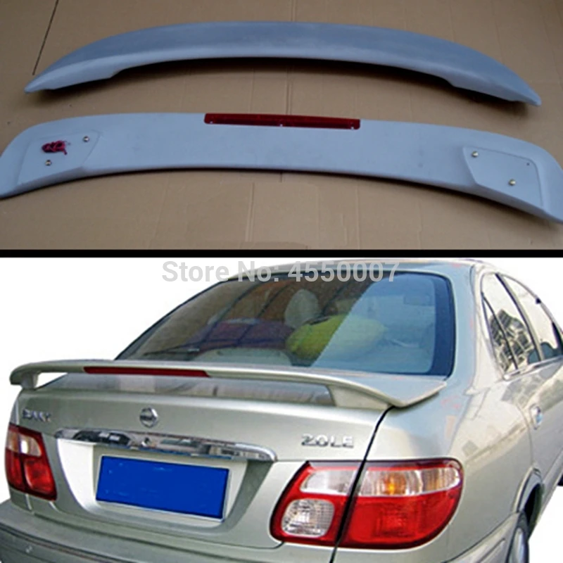 

UBUYUWANT for nissan sunny red stop light rear spoiler high quality ABS big spoiler for 2001-2005 nissan sunny spoiler