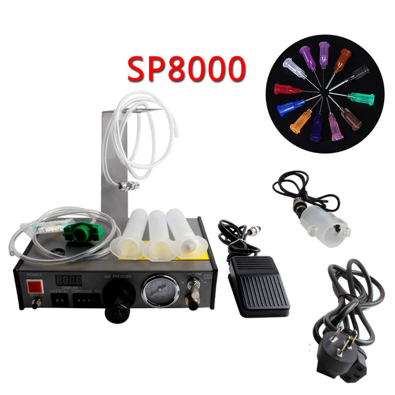 

Automated Glue Dispenser Solder Paste Liquid Semi Automatic Dispensing Machine Controller Dropper 220V SP-8000