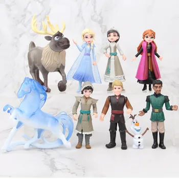 

HOT 1set Frozen 2 Snow Queen Elsa Anna PVC Action Figure Olaf Kristoff Sven Anime Dolls Figurines Kids Toy Children Gift