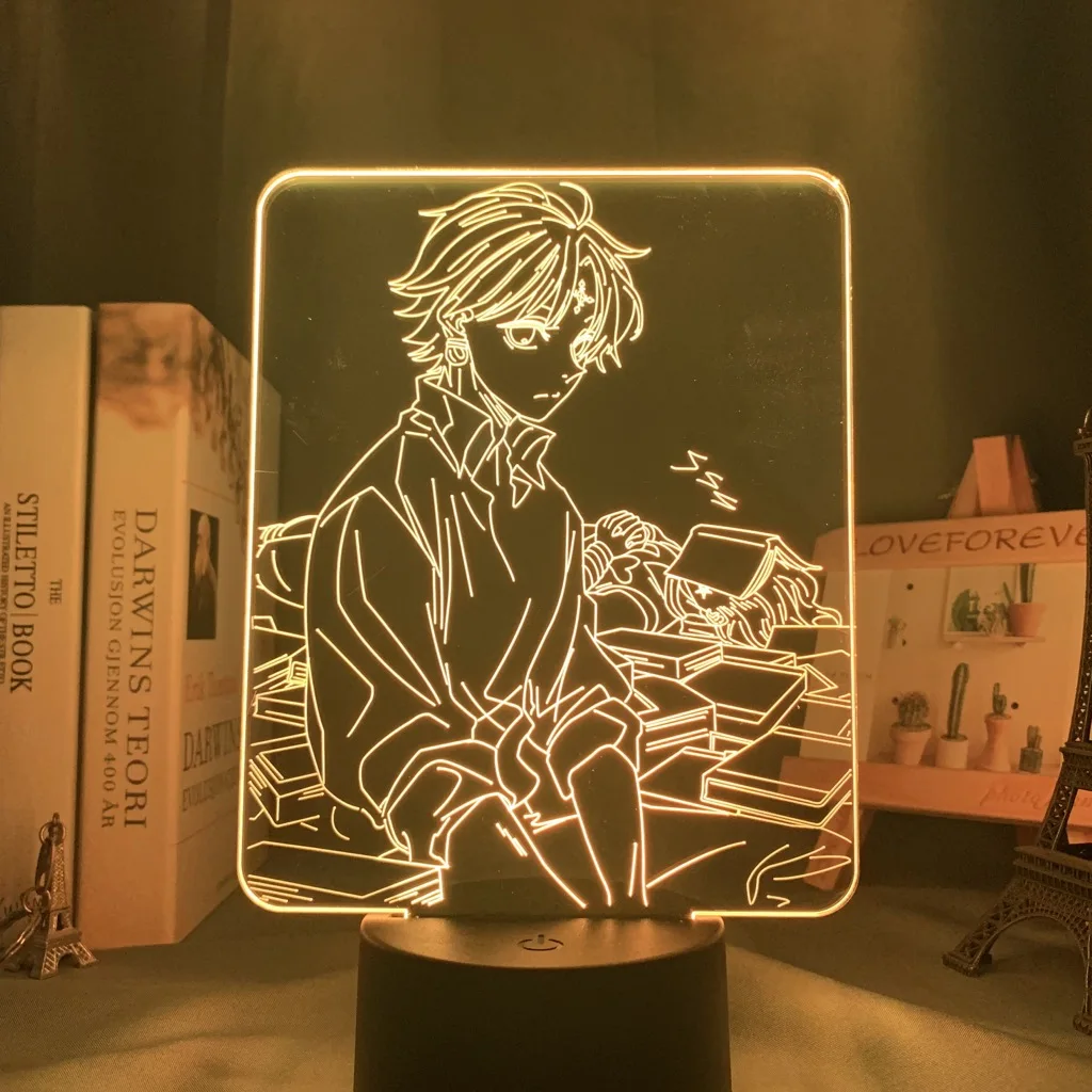 3d Led Light Anime Hunter X for Bedroom Decor Nightlight Birthday Gift Acrylic Night Lamp Hxh Hisoka and Kulolo | Лампы и освещение