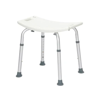 

Aluminum Alloy Lift Bath Chair 8 Files PE Bench Rubber Mat White