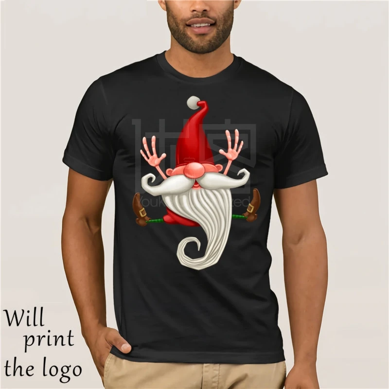 Degli Uomini di Design divertenti T-Shirt del Ragazzo Del Cotone Magliette e camicette Magliette Di Natale Babbo natale di