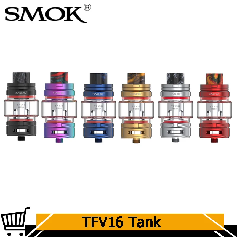 Оригинальный SMOK большой TFV16 бак 9 мл распылитель электронная сигарета золотое