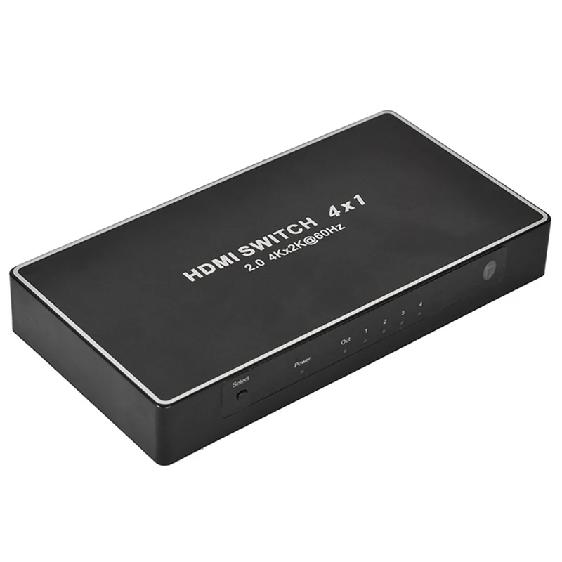 4 порта Hdmi переключатель 2,0 Hdmi сплиттер 60 Гц 3D 1080P Full HD перфоратор 4 входа 1 выход Поддержка 4K x 2K коробка с пультом дистанционного управления(ЕС