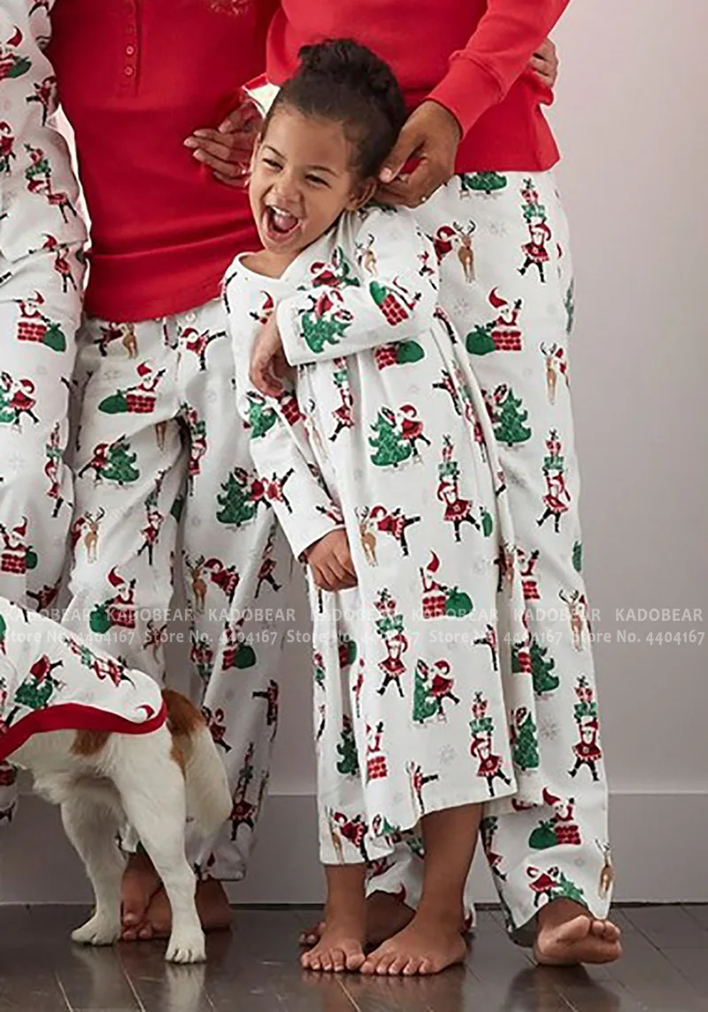 Семейные Новогодние рождественские пижамные наборы пижамы для маленьких мальчиков и девочек «Мама и я» одежда для сна с героями мультфильмов для женщин, мужчин и детей