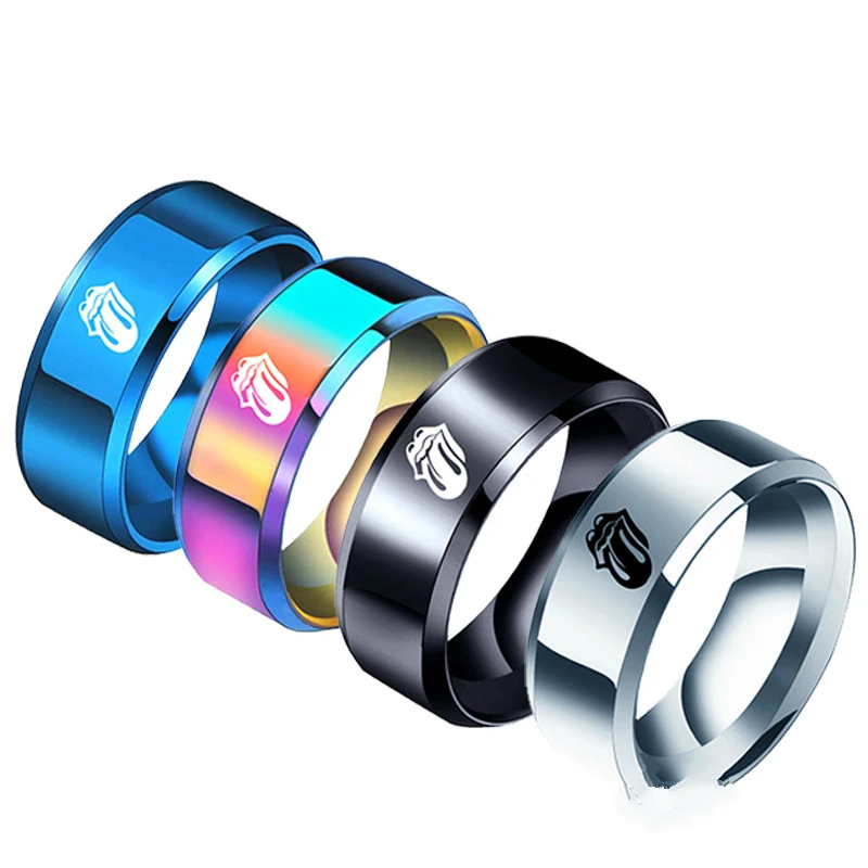 Кольцо с вращающимися камнями 8 мм Подарочные Кольца веером кольца из титановой