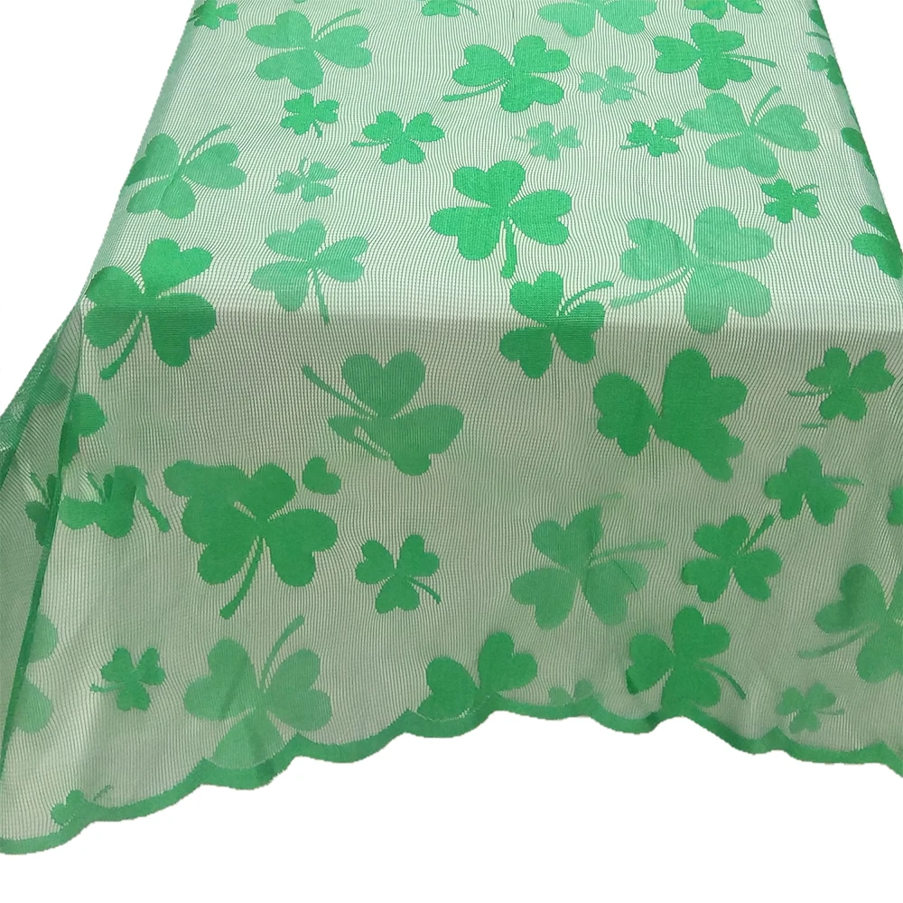 Скатерть для стола st Patrick Shamrock с изображением клевера зеленого листа вечерние