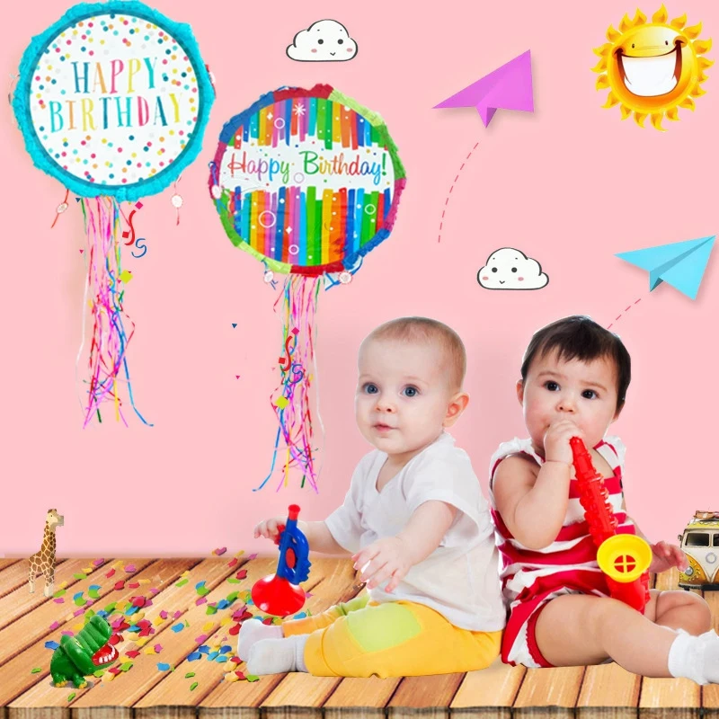 Pinata с днем рождения тематическая бумага сложенная Дети сувениры игры подарки игрушки Дети День рождения подарки украшения принадлежности DIY