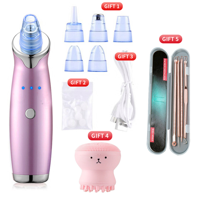 Blackhead Remover Face Deep Nose Cleaner T Zone Pore Acne Pimple Removal Vacuum Suction Facial Diamond Beauty Clean Skin