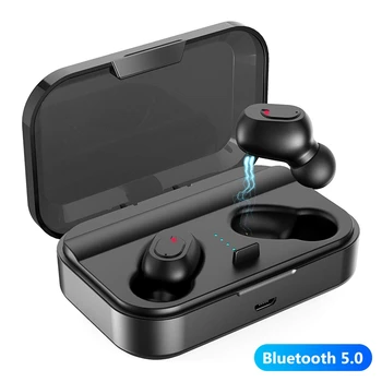 

Earbuds TWS Bluetooth 5.0 Earphone Stereo 2000mAh Charging Box Ture Wireless Gaming Sport Music Handsfree Headphone with Mic