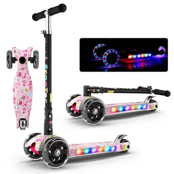 

Infant Shining Kid Scooter 2-16Y Height Adjustable Foldable Children Balance Bike Light Flash Baby Ride on Toy Gift for Boy Girl