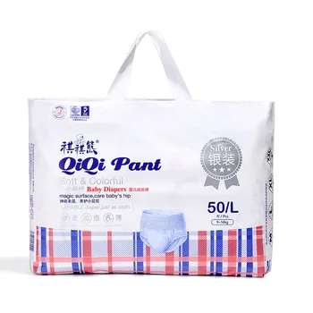 

Qi Qi Bear Silver Wrap Pull up Diaper Soft Absorbent Pull up Diaper Ultrathin Breathable Macrocyclic Waist Baby Diapers