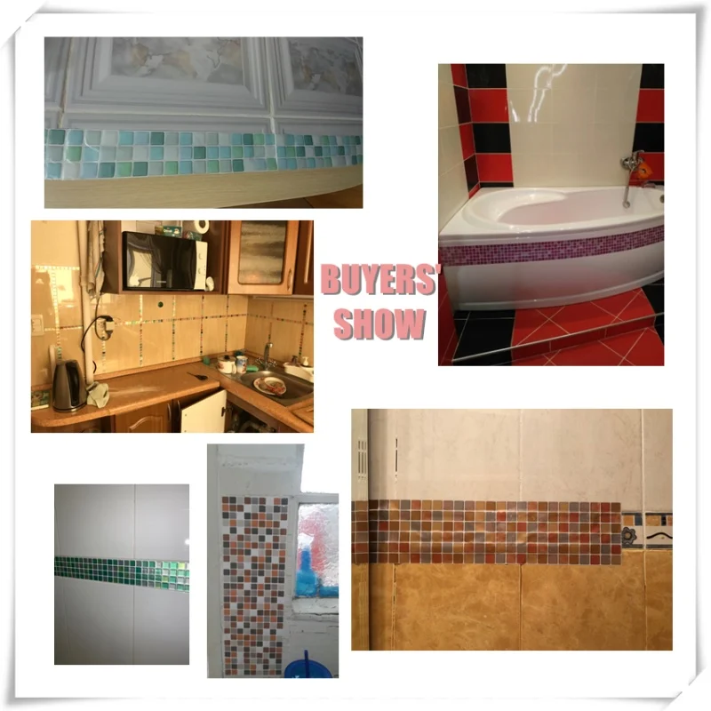 DIY Self Adhesive Mosaic Tile Backsplash Wallpaper Sticker Vinyl Bathroom Kitchen Home Decor 3D