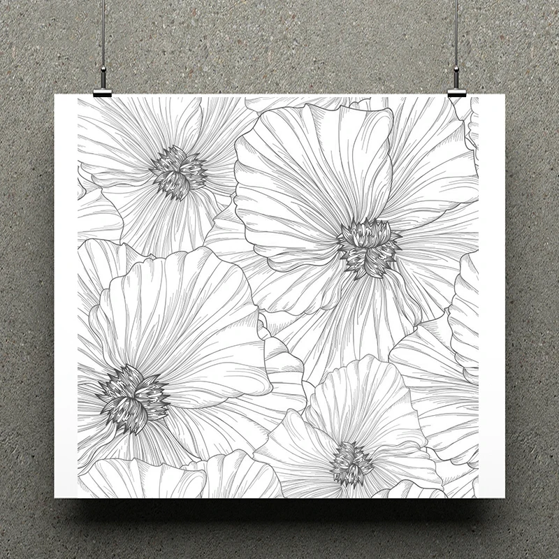 

AZSG Beautiful Flower Background Clear Stamps For Scrapbooking DIY Clip Art /Card Making Decoration Stamps Crafts