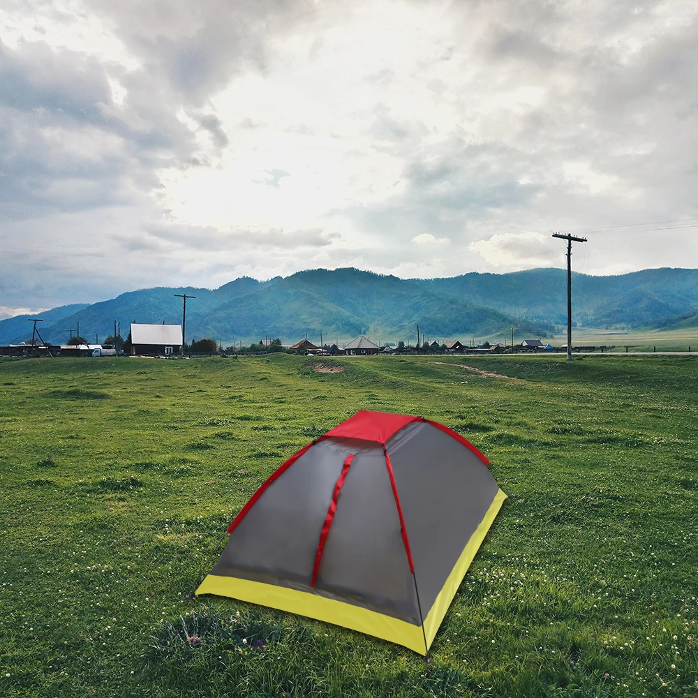 Tourist Tent Tent 3-4 Person Dual Layer Practical Beach Shelter Outdoor Camping Easy Installation Anti UV Waterproof Shelter
