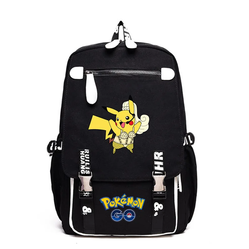 New Anime Squirtle Pikachu Charmander Gengar Boy Girl School bag Women Bagpack Teenagers Schoolbags Canvas Men Student Backpack