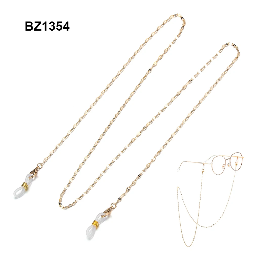 BZ1354 1 шт., листья, бисерные очки, металлическая цепь, женские и мужские очки, веревка, ремешок, противоскользящие очки, солнечные очки с цепочкой, ремешок, очки - Цвет: BZ1354