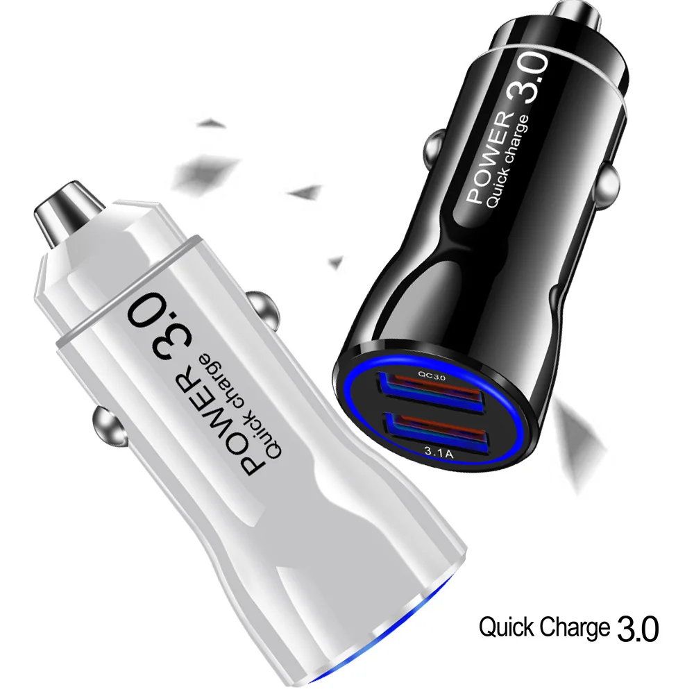 Crauch 5V3A Dual USB Автомобильное зарядное устройство quick charge 3,0 для iPhone X 7 8 samsung S9 huawei Xiaomi QC3.0 быстрое автомобильное зарядное устройство для телефона и планшета