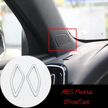 

ABS Matte/Carbon fibre Car Front column Sound decoration cover trim styling For Volvo XC40 T5 2017 2018 2019 accessories 2pcs