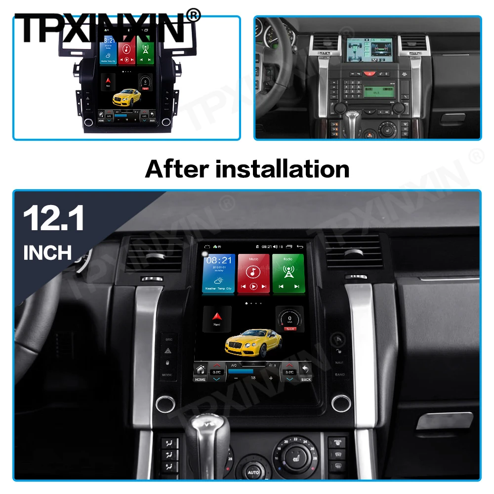 128G Tesla Carplay Android Radio 2 Din Stereo Receiver For Land Rover Range Rover Sport 2005 2006 2007 2008 2009 GPS Audio Unit