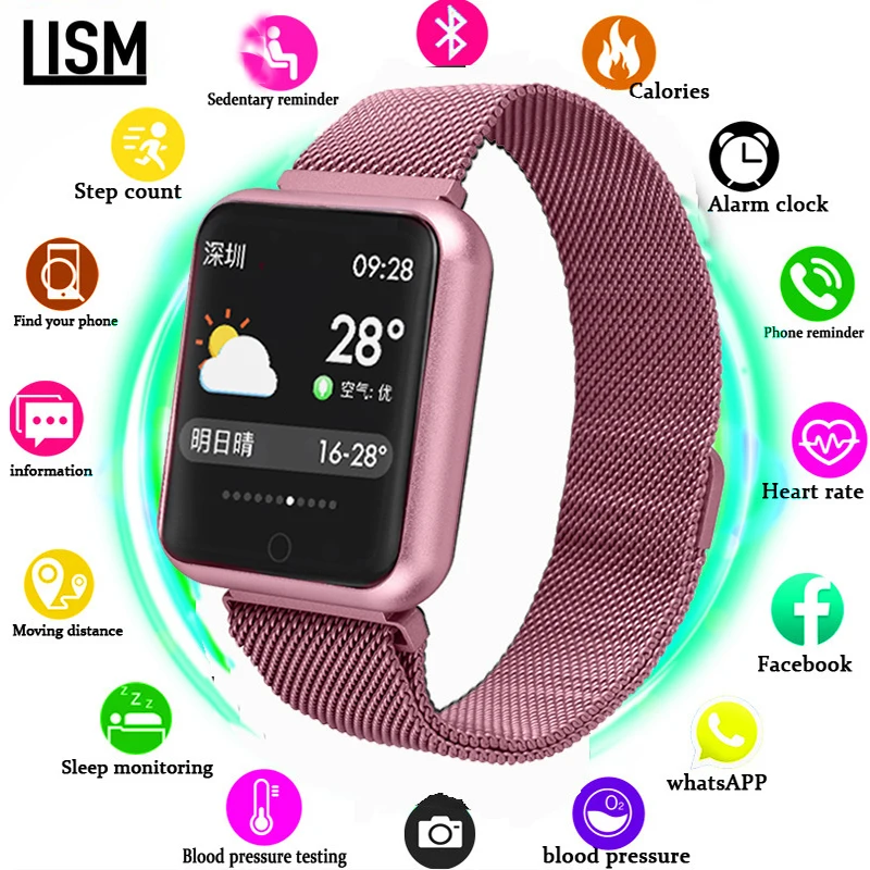 

Sports IP68 Smart Watch P68 fitness bracelet activity tracker heart rate monitor blood pressure for ios Android apple iPhone 6 7