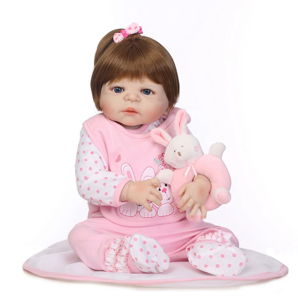Новинка, 56 см, полный силикон, bebe bonecas, реалистичные, для маленькой девочки, с милым стрессом, для детей, подарок на день рождения, силиконовые куклы для новорожденного