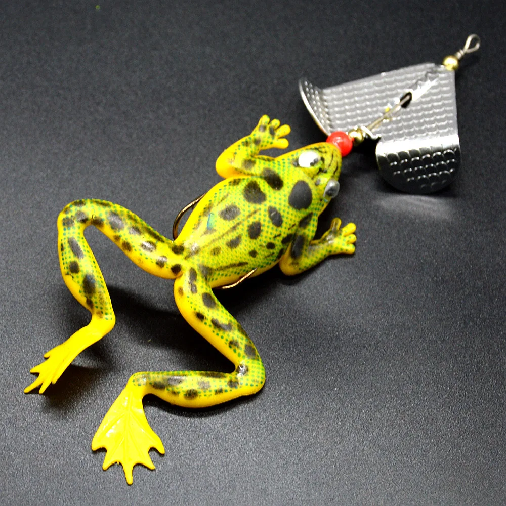 Ray Frog блестящая вращающаяся лягушка 15 г приманка, искусственная приманка, мягкий червь, супернаживка, пресноводная приманка, черная рыбка