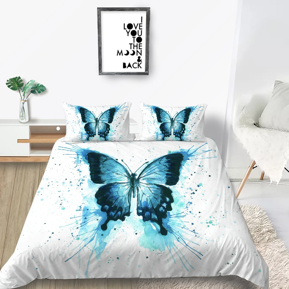 UK Made 3D Butterfly Colours Photo Print Duvet Covers or Tapestry or Cushions 