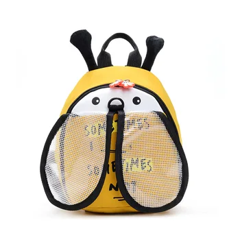 

Children's School Bag 2019 Cartoon Wings Bee Nylon Fashion Letter Pattern Baby Casual Shoulder Bag Anti-lost Trend Package