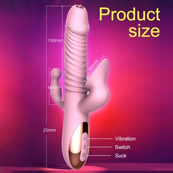 Telescopic Vibrating Dildo Thrusting Tongue Licking Vibrator Clit Sucking Vagina Clitoris Anal Stimulation Sex Toys for Women 6