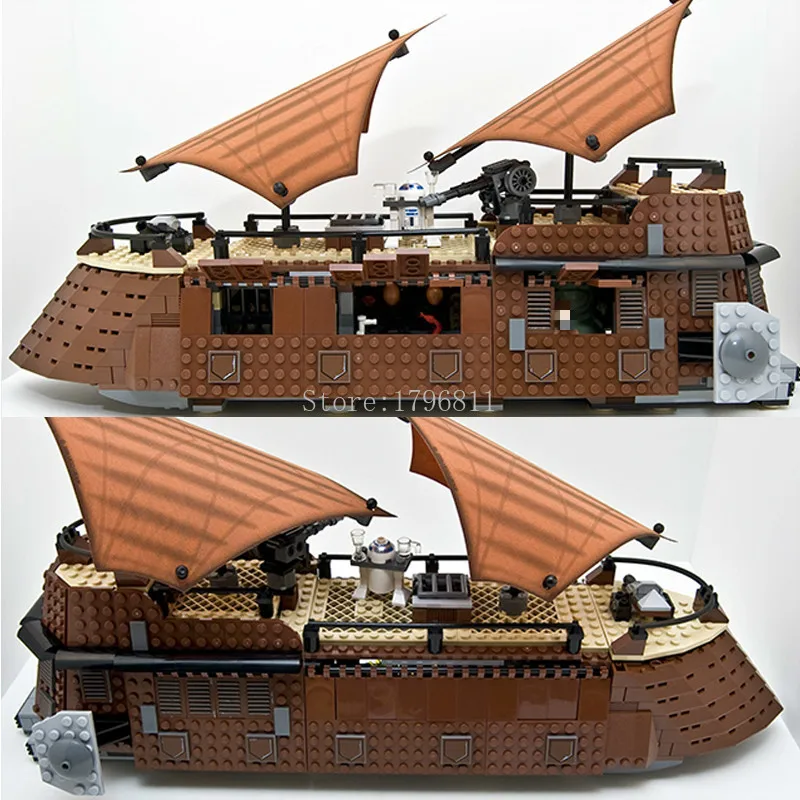 

05090 821pcs Jabba's Sail Barge Star Wars Model Building Block Brick Children's Christmas gift Compatible with 6210