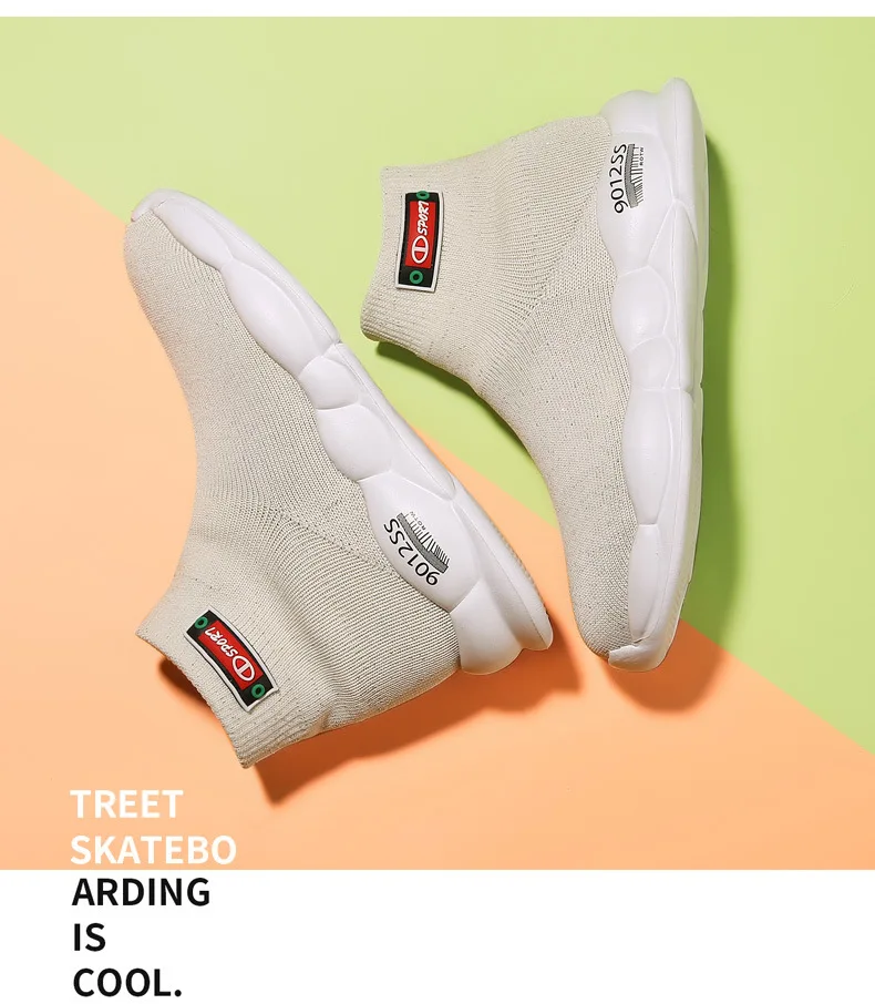Summer and Autumn New High-top Fly Woven Socks Boots Comfortable Lightweight Soft Bottom Breathable Fashion Children's Shoes