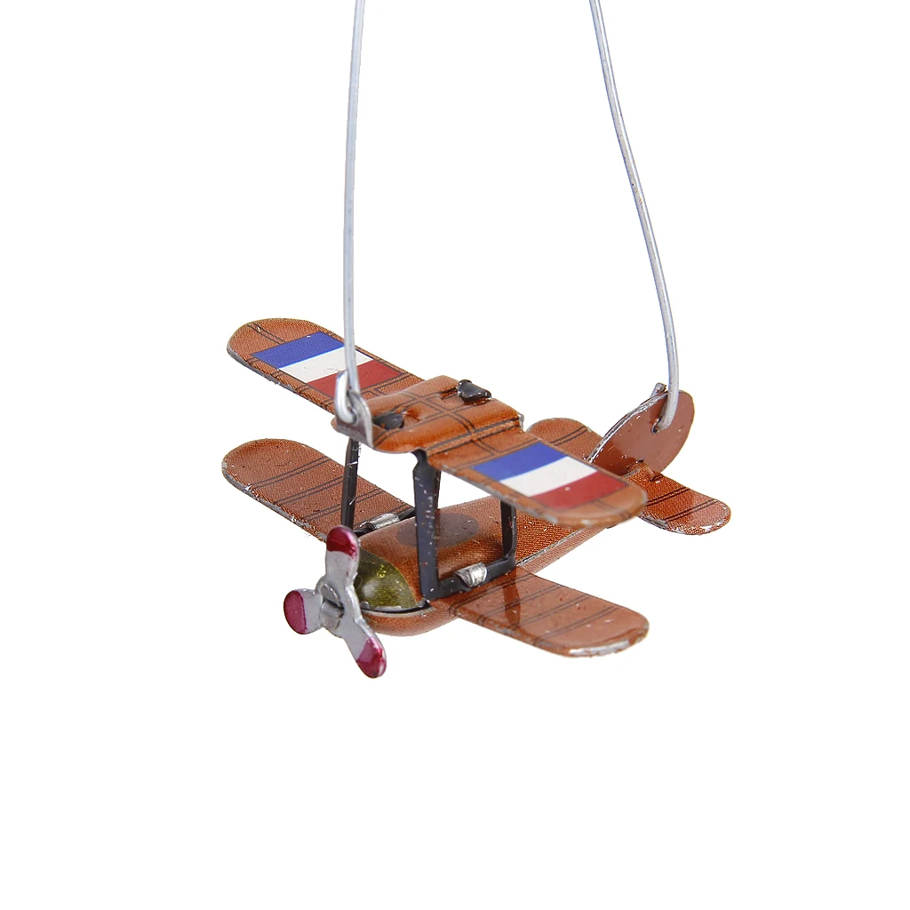 5 inch Retro Clockwork Tin Toy Carousel Airplane, Home/Office/Desktop/Bookshelf Decorations