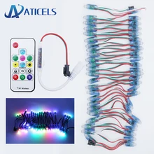 50 шт. 12 мм WS2811 Полноцветная светодиодная точечная лампа модуль постоянного тока 5 В вход IP68 водонепроницаемый 2811 IC светодиодный модуль Рождественский свет