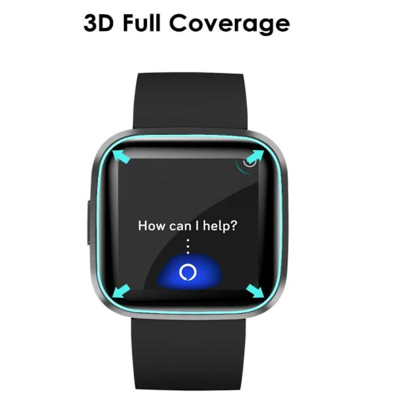 3D изогнутый край Полное покрытие мягкая прозрачная защитная пленка для Fitbit Versa 2 Watch Versa2 защита экрана(не стекло