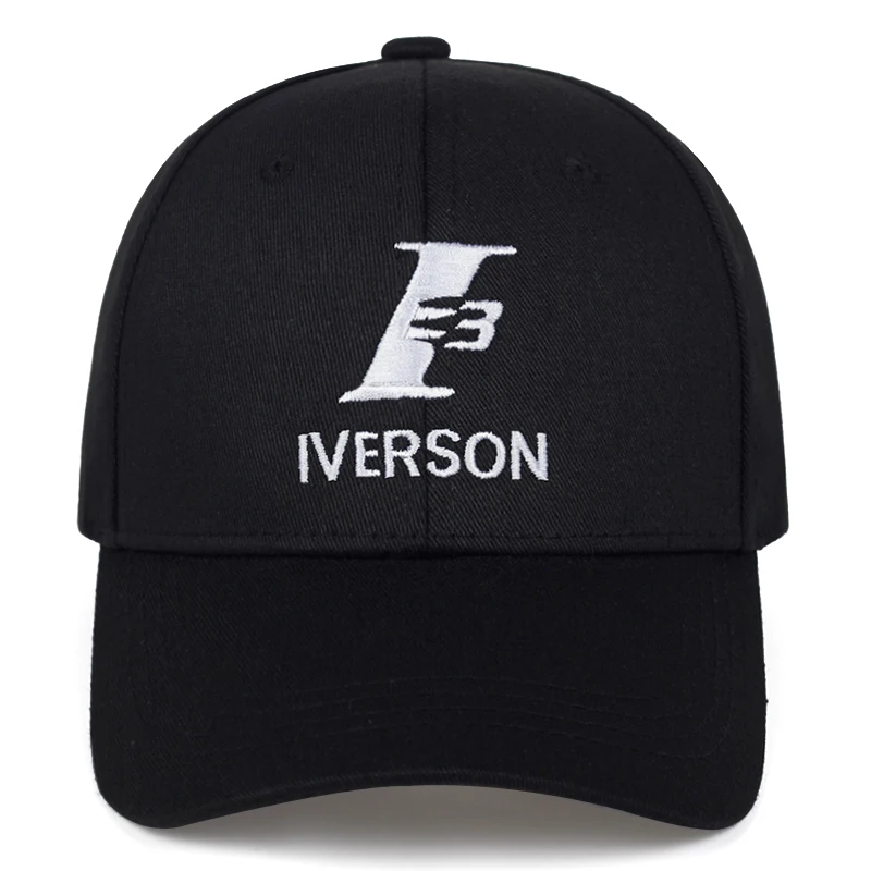 Новинка, модная бейсбольная кепка с вышитыми буквами IVERSON, Спортивная Кепка для отдыха на открытом воздухе, хлопковая кепка для папы в стиле хип-хоп, дикие кепки