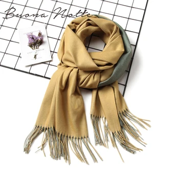 

Winter Women Scarf Fashion Solid Soft Cashmere Scarves for Lady Pashmina Shawls Wrap Blanket Bandana Female Foulard Tassel