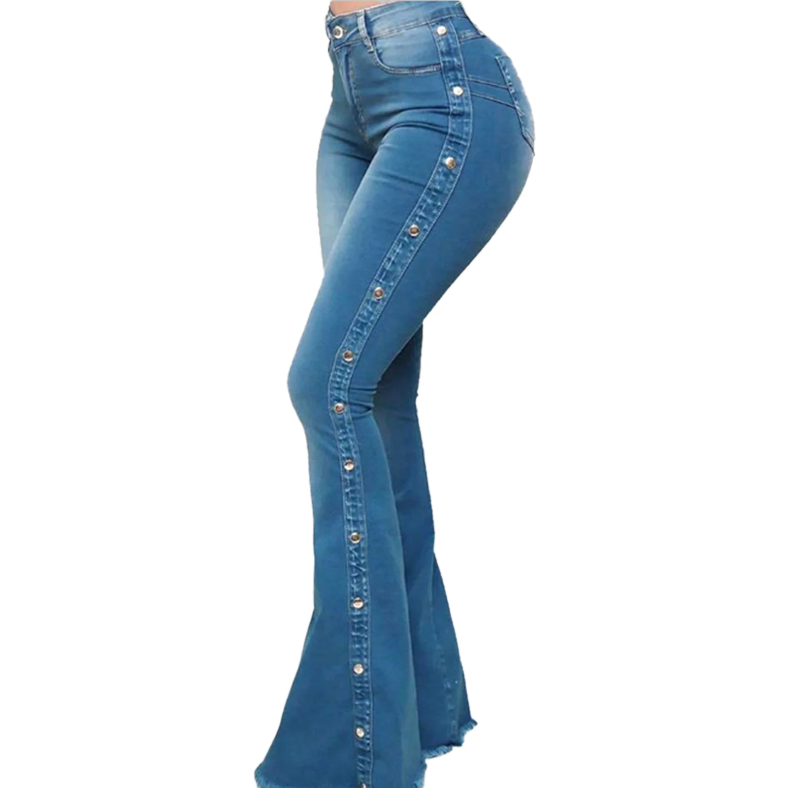 Women Slim Fit Stretchy Flared Jeans 