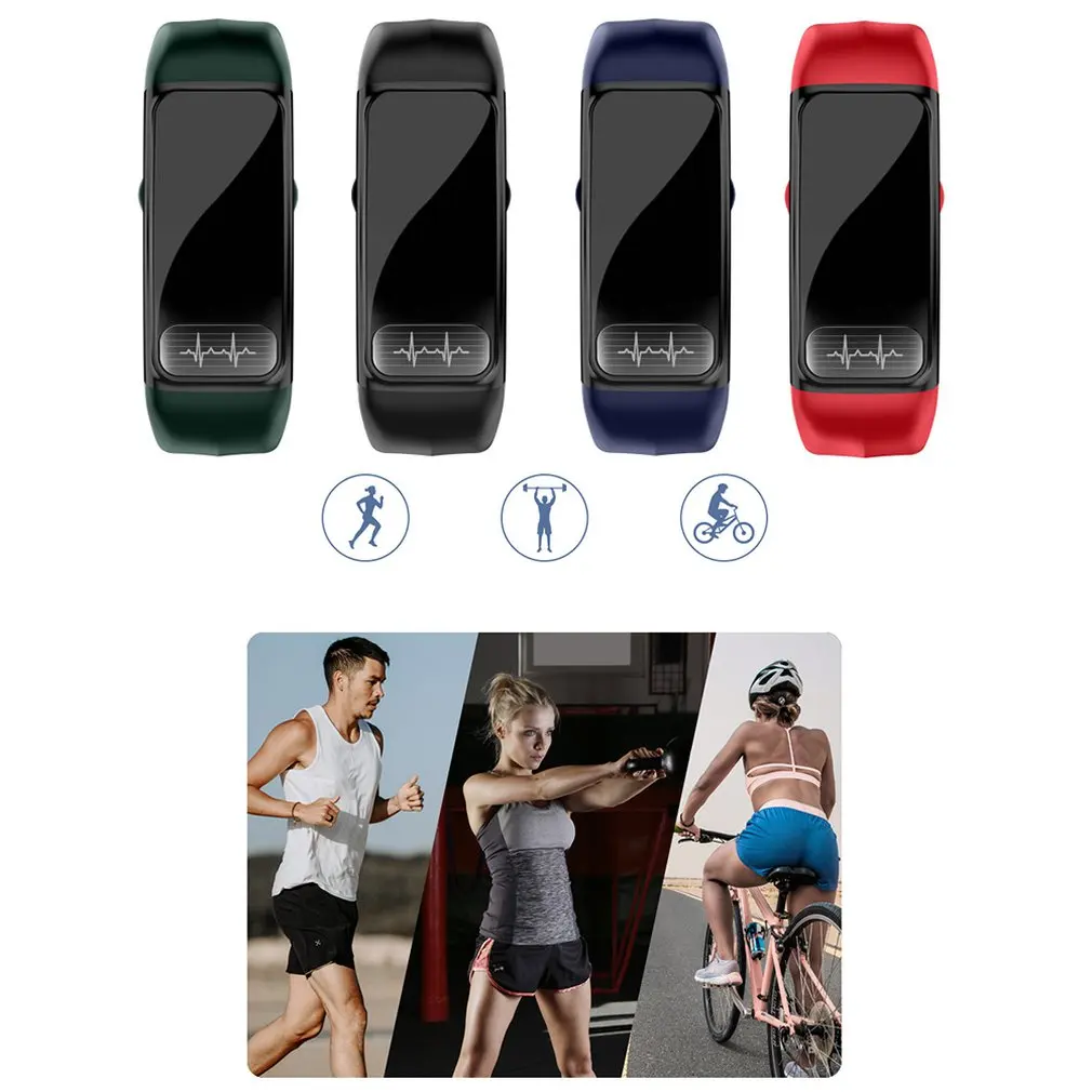 P12 ECG PPG SPO2 Smart Bracelet Heart Rate Oxygen Monitor Blood Pressure Smart Belt IP67 Waterproof Call Reminder Sports Band