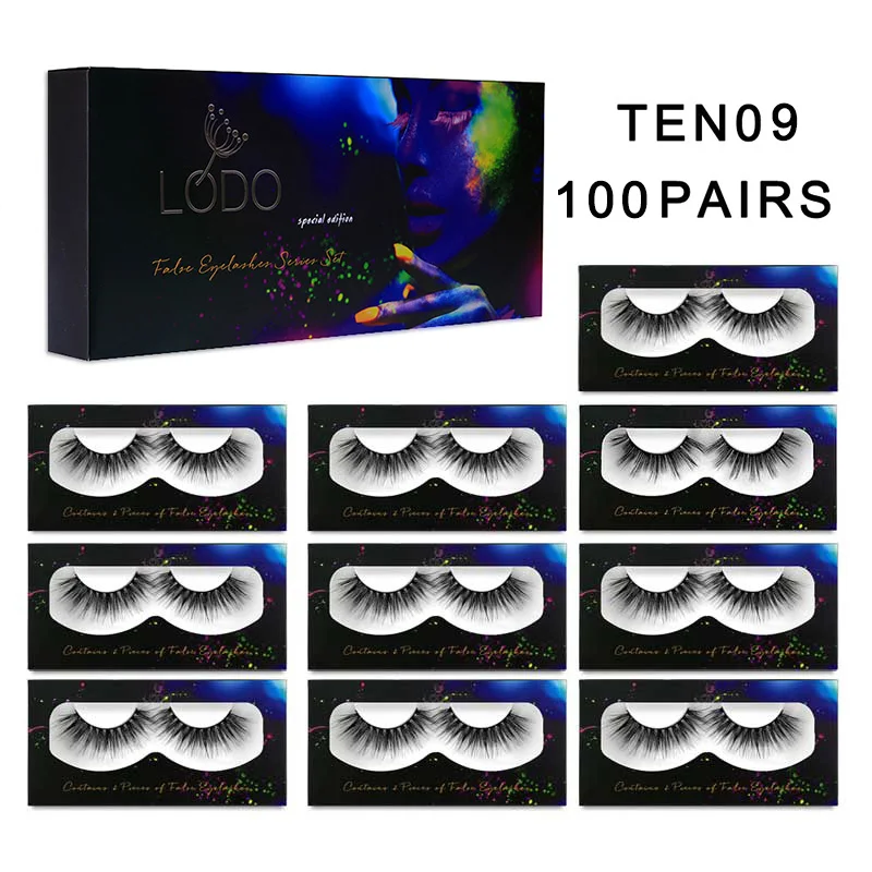 LTWEGO 100 шт, норковые ресницы оптом, натуральные длинные накладные ресницы, пушистые тонкие ресницы для наращивания, макияж, ручная работа,, искусственные ресницы