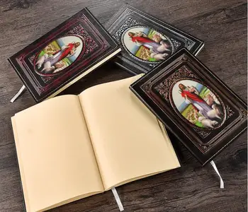 

Classic Vintage Notebook Collection, A5 Retro Hardcopy Bible Jesus Diary Craft Blank Pages Planner Diary Classic Gift