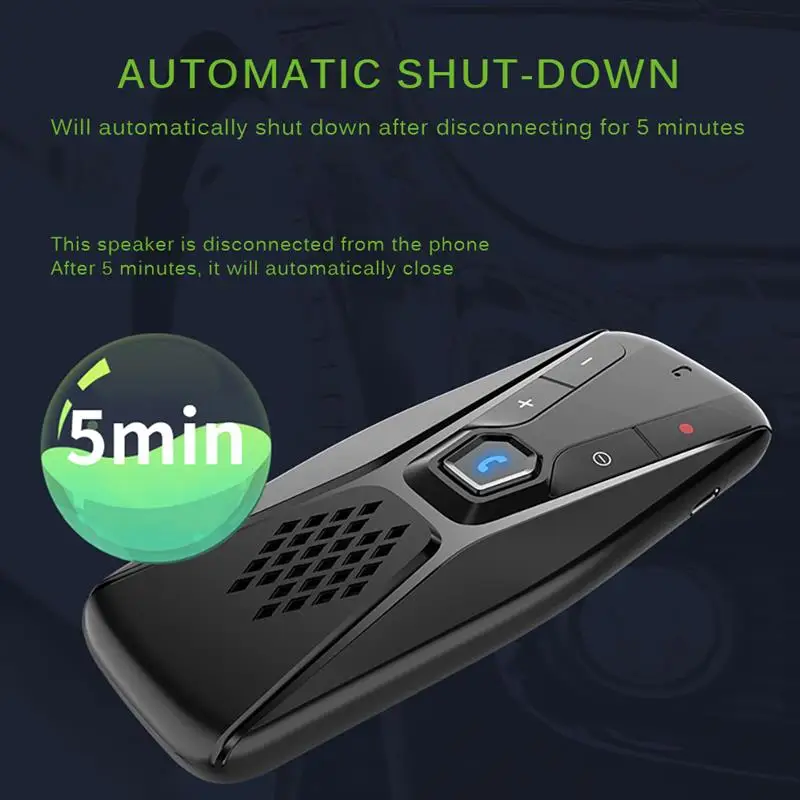 AOZBZ беспроводной Bluetooth громкая связь автомобильный комплект с микрофоном Bluetooth 5,0 Автоматическое отключение и автоматическое подключение