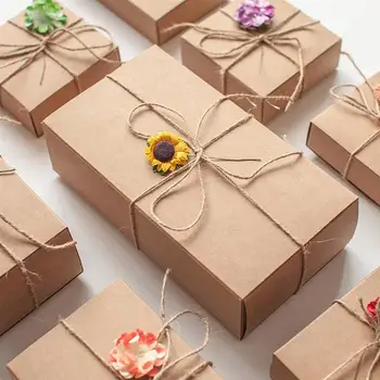 

20pcs Kraft Paper Jewelry Storage Box Package Box Gift Cosmetics Container Tea Package Box