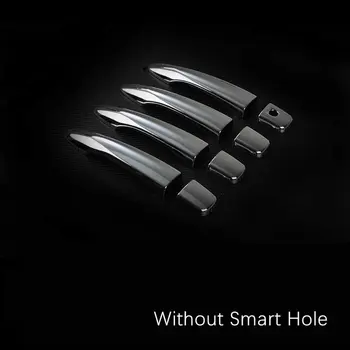 

ABS Chrome Door Handle Catch Cover Trim 8 Pcs / Set For Renault Kadjar 2016 2017 2018 With smart hole / Without smart hole
