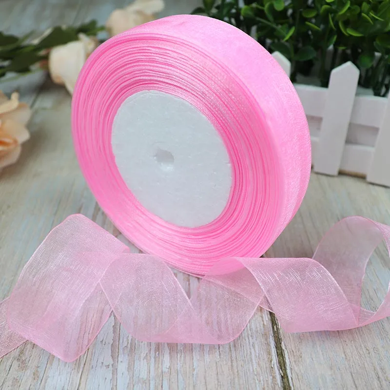 Ribbon Decoration Ribbon Supplies Christmas Ribbon Organza Ribbon Wrapping Ribbon Organza Ribbons 50 Yards/Roll