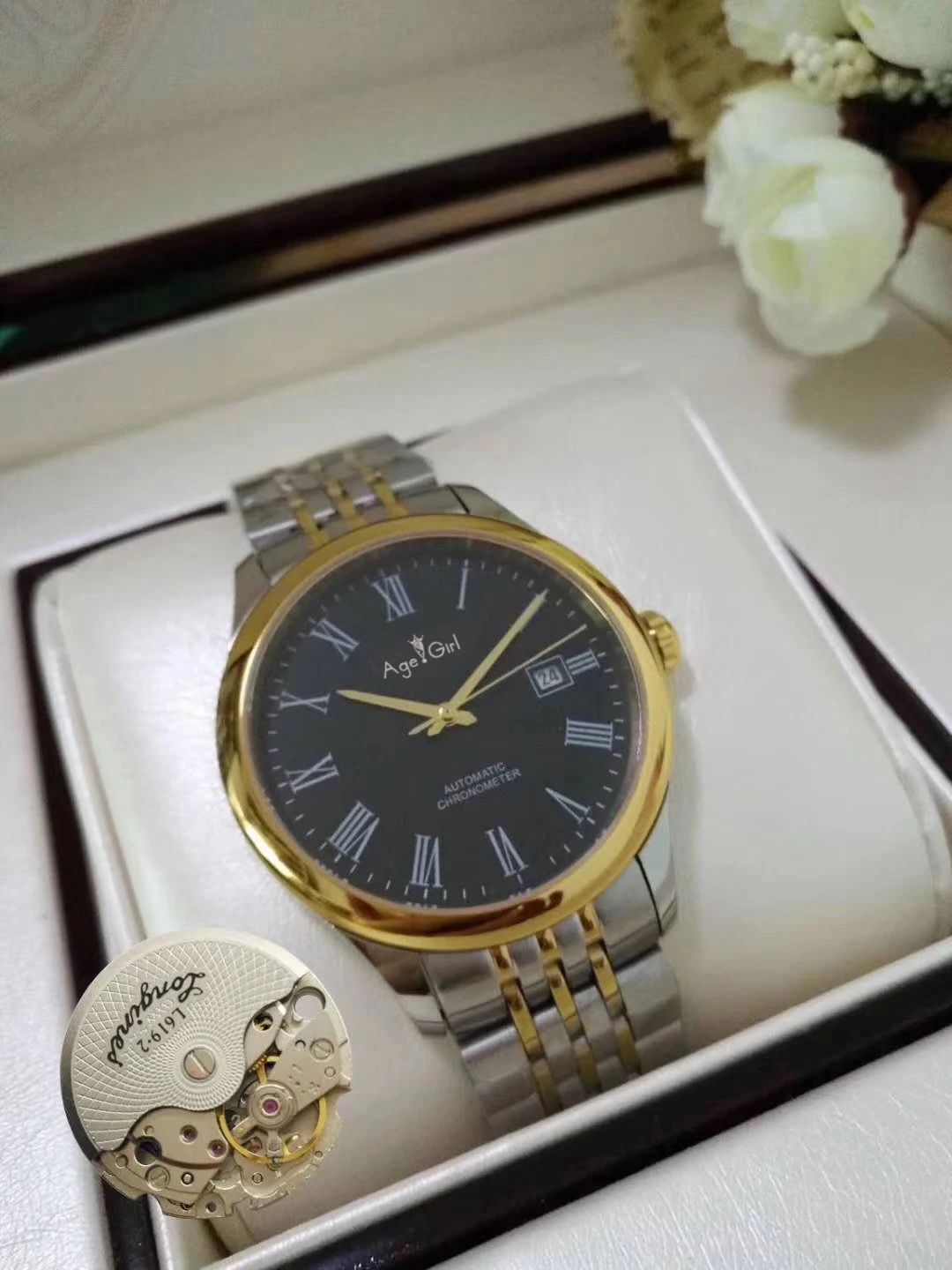 Роскошные брендовые новые мужские часы из нержавеющей стали сапфировые японские Miyota Eta автоматические механические серебряные розовые золотые белые часы AAA